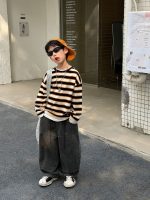【90-160cm】長袖 Tシャツ 男の子 すっきり 韓国風 かっこいい 着せやすい トップス - 画像 (2)