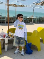 【90-160cm】長袖 Tシャツ 男の子 おしゃれ 快適 カジュアル やさしい トップス - 画像 (2)
