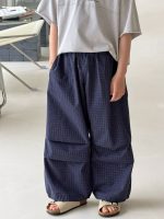 【90-160cm】パンツ 男の子 チェック柄 トレンド 履きやすい
