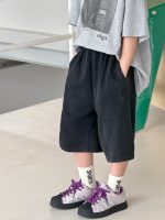 【90-160cm】ショートパンツ 男の子 無地 ウォッシュド - 画像 (5)