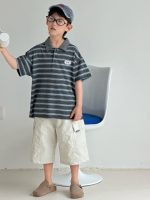 【90-160cm】半袖Ｔシャツ 男の子 ボーダー柄 お出かけに