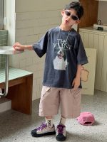【90-160cm】半袖 Ｔシャツ 男の子 犬柄 ダメージ加工 ストリート - 画像 (3)