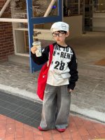 【90-160cm】長袖 Tシャツ 男の子 合わせやすい カジュアル ストレート トップス - 画像 (6)