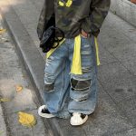 【90-160cm】パンツ 男の子 デニム素材 履きやすい ラフ ストレート ボトムス - 画像 (4)