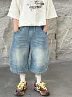 【90-160cm】ショートパンツ 男の子 カジュアル デニムパンツ - 画像 (2)