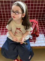 【80-130cm】半袖 Tシャツorパンツ 女の子 トレンド感 着せやすい すっきり 着せやすい - 画像 (2)