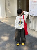 【90-160cm】長袖 Tシャツ 男の子 合わせやすい トレンド感 ラフ トップス - 画像 (4)