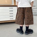 【90-150cm】ショートパンツ 男の子 レオパード柄 タグ付き ゆったり カジュアル ボトムス - 画像 (7)