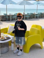 【90-160cm】半袖 Tシャツ 男の子 こなれ感 着せやすい ゆったり 快適 トップス - 画像 (4)