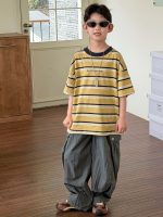 【90-160cm】半袖 トップスＴシャツ 男の子 ボーダー柄 クール