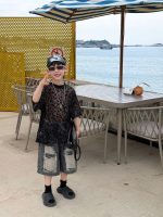 【90-160cm】半袖 Tシャツ 男の子 ヒョウ柄 トレンド感 合わせやすい トップス - 画像 (3)