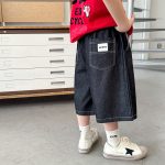 【90-150cm】デニムショートパンツ 男の子 バックポケット ゆったり カジュアル 子供服 - 画像 (5)