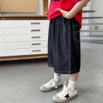 【90-150cm】デニムショートパンツ 男の子 バックポケット ゆったり カジュアル 子供服 - 画像 (4)