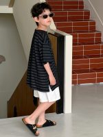 【90-160cm】半袖Ｔシャツ 男の子 ボーダー柄 通園・お出かけに - 画像 (5)