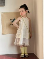 【90-140cm】ワンピース 女の子 ノースリーブ 切り替え