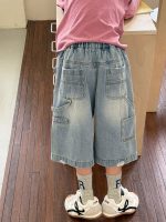 【90-160cm】デニムパンツ 男の子 カジュアル 合わせやすい ハーフパンツ - 画像 (5)
