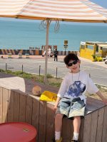 【90-160cm】半袖 Tシャツ 男の子 普段使い カジュアル 柔らか ゆったり トップス - 画像 (4)