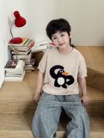 【90-150cm】半袖Tシャツ 男の子 アニマルデザイン クルーネック ニット風 カジュアル トップス - 画像 (5)