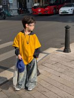 【90-160cm】長袖 Tシャツ 男の子 合わせやすい ストレート カッコイイ トップス