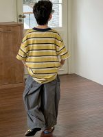 【90-160cm】半袖 トップスＴシャツ 男の子 ボーダー柄 クール - 画像 (5)