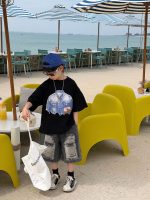 【90-160cm】半袖 Tシャツ 男の子 普段使い カジュアル 柔らか ゆったり トップス - 画像 (5)