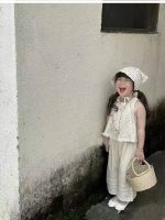 【90-140cm】セットアップ 女の子 ふんわり 爽やか こなれ感 着せやすい トップス＆パンツ - 画像 (3)