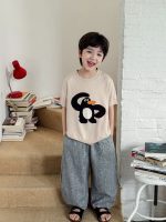 【90-150cm】半袖Tシャツ 男の子 アニマルデザイン クルーネック ニット風 カジュアル トップス - 画像 (3)