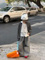【90-160cm】アウター 男の子 ボーダー 柔らかい デイリー 合わせやすい トップス - 画像 (5)