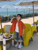 【90-160cm】シャツ 男の子 カジュアル 着せやすい おしゃれ 合わせやすい トップス - 画像 (3)