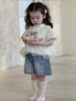 【80-130cm】半袖 Tシャツorショート パンツ 女の子 肌触り良い キュート 着せやすい - 画像 (6)