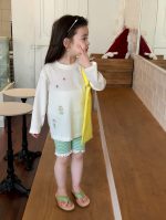 【90-140cm】Ｔシャツ or ショートパンツ 女の子 カートゥーン ボーダー柄 - 画像 (2)