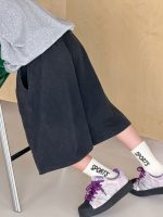 【90-160cm】ショートパンツ 男の子 無地 ウォッシュド - 画像 (3)