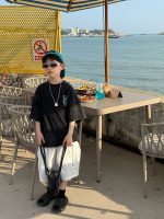 【90-160cm】半袖 Tシャツ 男の子 肌触り良い リラックス 着せやすい ルーズ トップス - 画像 (4)