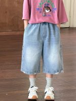 【90-160cm】デニムパンツ 男の子 カジュアル 合わせやすい ハーフパンツ - 画像 (6)