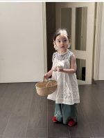 【80-130cm】ワンピースorベストorパンツ 女の子 着やすい リラックス キュート 快適 - 画像 (4)