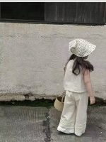 【90-140cm】セットアップ 女の子 ふんわり 爽やか こなれ感 着せやすい トップス＆パンツ - 画像 (4)