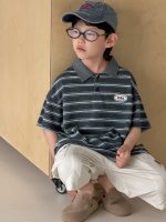 【90-160cm】半袖Ｔシャツ 男の子 ボーダー柄 お出かけに - 画像 (4)