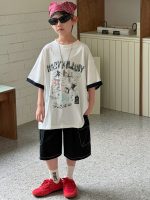 【90-160cm】半袖Ｔシャツ 男の子 レイヤード風 プリント - 画像 (4)