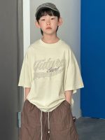 【90-160cm】半袖Ｔシャツ 男の子 アップリケ カジュアル