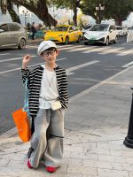 【90-160cm】アウター 男の子 ボーダー 柔らかい デイリー 合わせやすい トップス - 画像 (3)