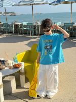 【90-160cm】半袖 Tシャツ 男の子 着せやすい おしゃれ トレンド感 快適 トップス - 画像 (3)