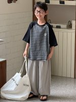 【90-160cm】半袖Ｔシャツ 男の子 ボーダー柄 カジュアル - 画像 (4)