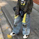 【90-160cm】パンツ 男の子 デニム素材 履きやすい ラフ ストレート ボトムス - 画像 (3)