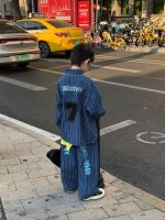 【90-160cm】セットアップ 男の子 デニム素材 着せやすい カジュアル アウター＆パンツ