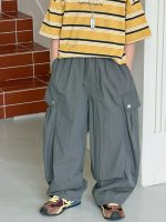 【90-160cm】パンツ 男の子 カジュアル ゆったり 涼感素材