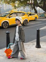 【90-160cm】アウター 男の子 ボーダー 柔らかい デイリー 合わせやすい トップス - 画像 (6)