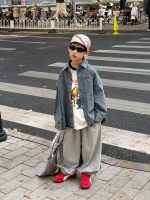 【100-160cm】アウター 男の子 デニム素材 ストリート 合わせやすい トップス - 画像 (4)