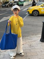 【90-160cm】長袖 Tシャツ 男の子 ボーダー 着せやすい ゆったり 快適 トップス - 画像 (2)