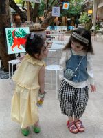 【90-140cm】セットアップ 女の子 フリル襟 トップス＆パンツ - 画像 (5)