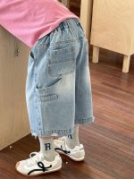 【90-160cm】デニムパンツ 男の子 カジュアル 合わせやすい ハーフパンツ - 画像 (3)